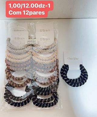 ELASTICO GROSSO PRA CABELO COM 12PARES-/1.00