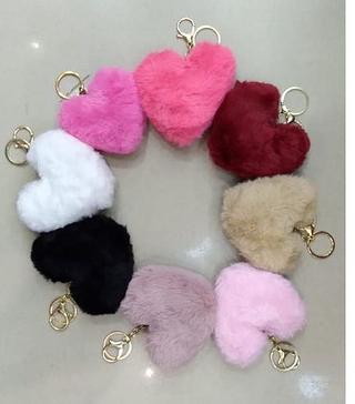 CHAVEIRO PELUCIA CORACAO-12PCS/2.75