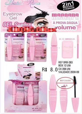 BOBBI RARA MASCARA +GEL SOBRANCELHA-12PCS/8.00
