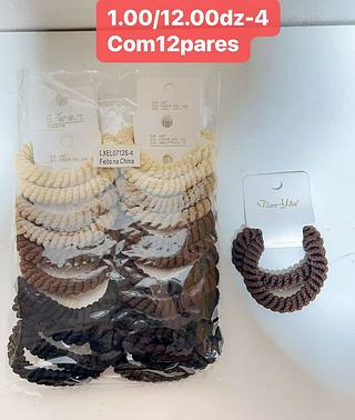 ELASTICO GROSSO PRA CABELO COM 12PARES-/1.00