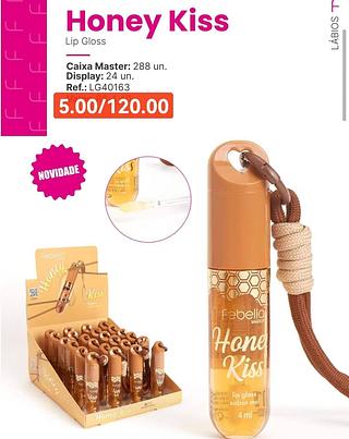 FEBELLA LIP GLOSS HONEY KISS-24PCS/5.00