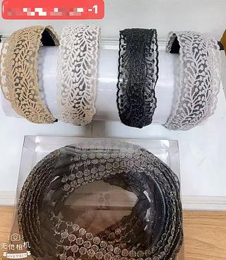 TIARA DE MALHA DE RENDA-12PCS/3.75