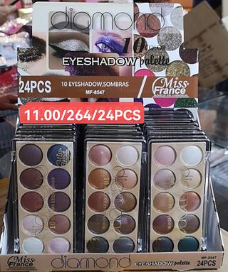MISSFRANCE PALETA DE SOMBRAS 10CORES-24PCS/11.00