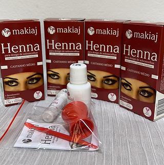 HENNA 100% NATURAIS MAKIAJ-CASTANHO MEDIO