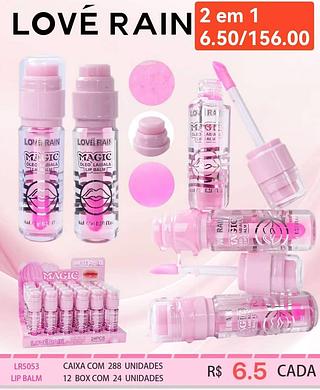 LOVE RAIN LIP GLOSS 2 EM 1-/24PCS-6.50