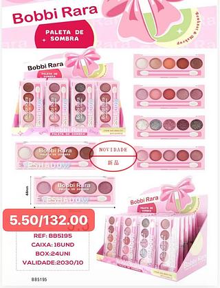 bobbi rara paleta de sombrs-24pcs/5.50