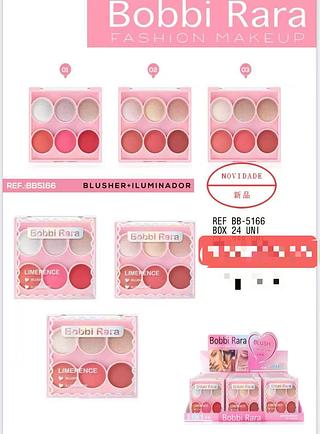 BOBBI RARA PALETA ILUMINADOR E BLUSH-24PCS/7.50