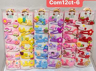 KIT 12PCS PRESILHAS DE CABELO FOFAS INF-12CT/4.50