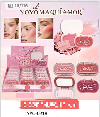 YOYO MAQUIAMOR- BLUSH- COM ESPONJA-24PCS/6.00