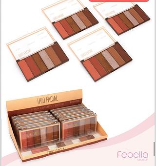 FEBELLA PALETA TRIO FACIAL 3 IN 1-12PCS/12.50