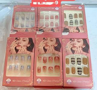 UNHA POSTICA ADULTO COM DECORADO -12CAXINHA COM 24PCS/4.5