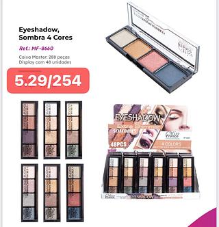 MISSFRANCE PALETA DE SOMBRAS 4 CORES-48PCS/5.29