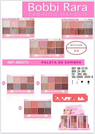 bobbi rara paleta de sombrs-24pcs/7.00