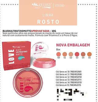 MAXLOVE BLUSH ULTRAFINO MATTE-30PCS/5.16