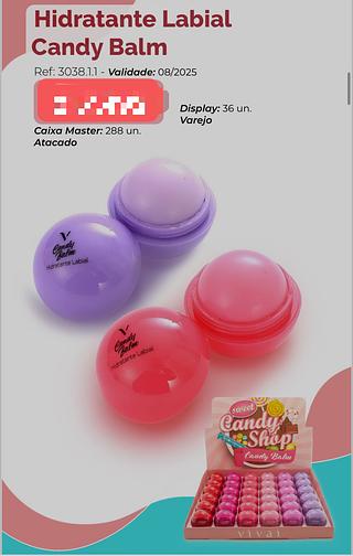 VIVAI HIDRATANTE LABIAL BALM-36PCS/2.88