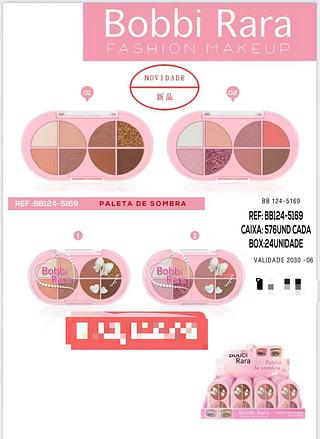 bobbi rara paleta de sombrs-24pcs/5.83