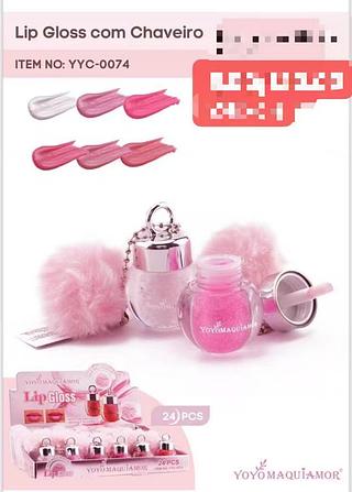 yoyo maquiamor- lip gloss-24pc/5.00