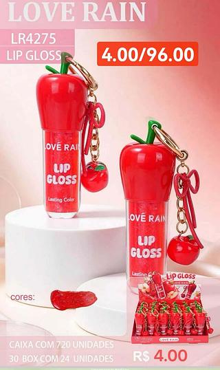 LOVE RAIN LIP GLOSS-24PCS/4.00