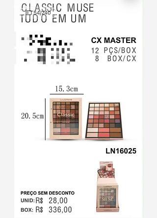 LUANEVE PALETA DE SOMBRAS-24PCS/28.00