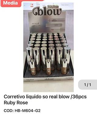 RUBYROSE CORRETIVO LIQUIDO BLOW-36PCS/7.50