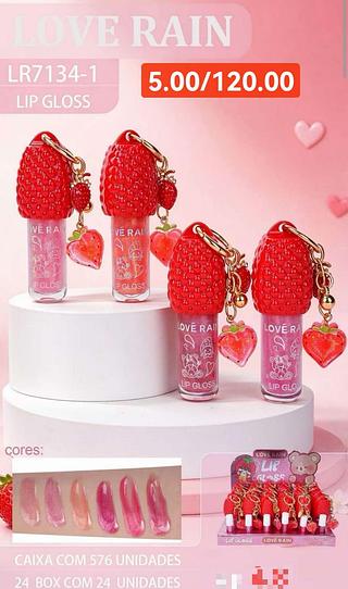 LOVE RAIN LIP GLOSS-24PCS/5.00