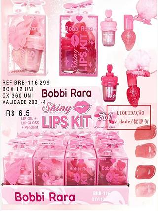 BOBBI RARA LIP GLOSS+CHAVEIRO-12PCS/8.50