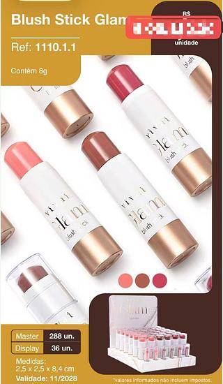 VIVAI BLUSH STICK GLAM-36PCS/5.00