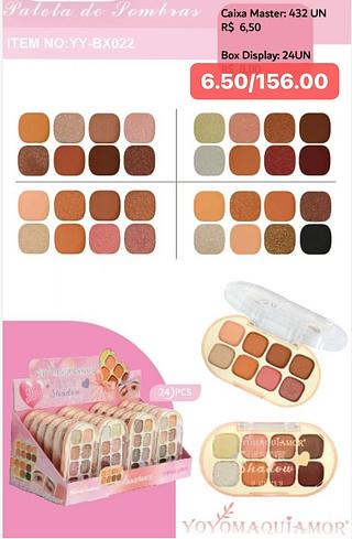 YOYO MAQUIAMOR PALETA DE SOMBRA-24PCS/6.50