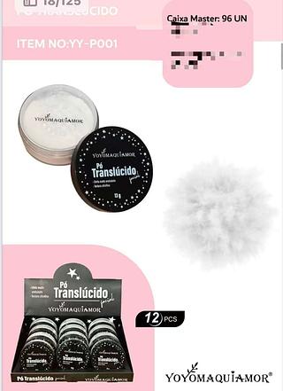 YOYO MAQUIAMOR PO TRANSLUCIDO-12PCS/4.00