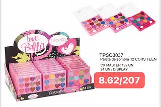 FEBELLA PALETA DE SOMBRA 12 CORES TEEN-24PCS/8.50