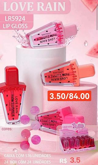 LOVE RAIN LIP GLOSS-24PCS/3.50