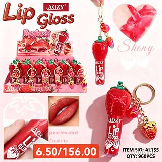 AOZY LIP GLOSS +CHAVEIRO 24PCS/6.50
