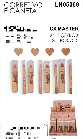 LUANEVE CORRETIVO E LAPIS-24PCS/6.87