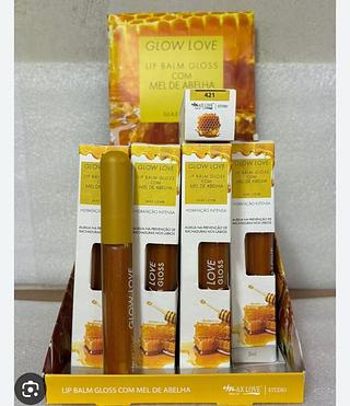 MAXLOVE LIP BALM GLOSS COM MEL DE ABELHA-28PCS/5.00