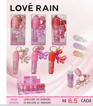 LOVE RAIN LIP GLOSS-24PCS/6.50