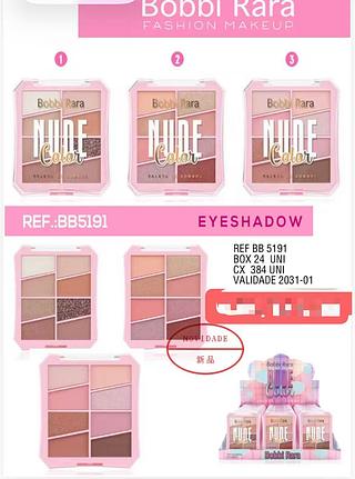 bobbi rara paleta de sombrs-24pcs/6.50