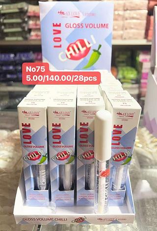 MAXLOVE GLOSS LIP VOLUMOSO CHILLI-28PCS/5.00