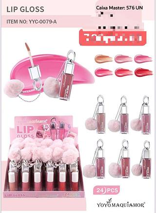 yoyo maquiamor- lip gloss-24pc/7.00