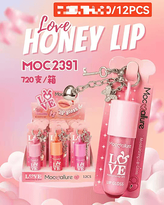 HONEY LIP GLOSS- DE MEL-12PCS/7.00