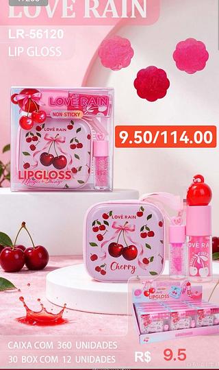 LOVE RAIN LIP GLOSS-24PCS/9.50