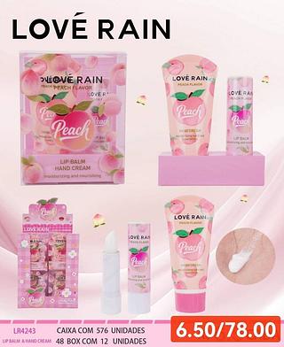 LOVE RAIN LIP BALM E HAND CREAM-12PCS/6.50