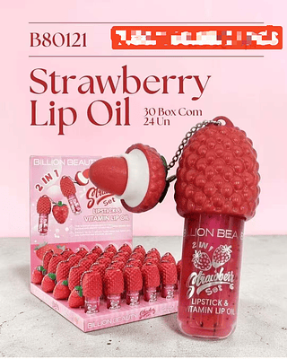 STRAWBERRY LIP GLOSS- DE MEL-24PCS/7.00
