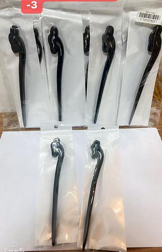 PALITOS DE MATEIRA PARA CABELO-24PCS/2.75