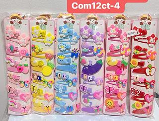 KIT 12PCS PRESILHAS DE CABELO FOFAS INF-12CT/4.50