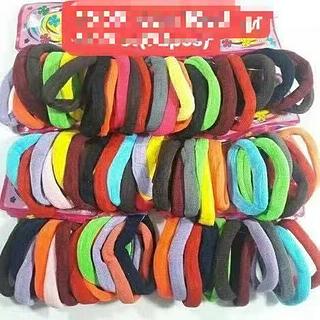 ELASTICOS DE MEIA XUXINHA DE CABELO COLORIDO-72PCS