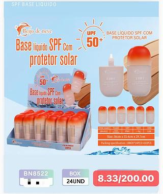 BEIJO DE NEVE BASE SPF50 COM PROTETOR SOLAR-24PCS/8.33