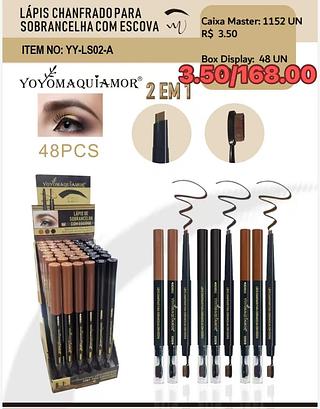 YOYO LAPIS CHARFADO PARA SOBRANCELHA -48PCS/4.00