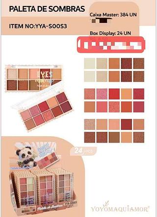 YOYO PALETA DE SOMBRAS-24PCS/7.00