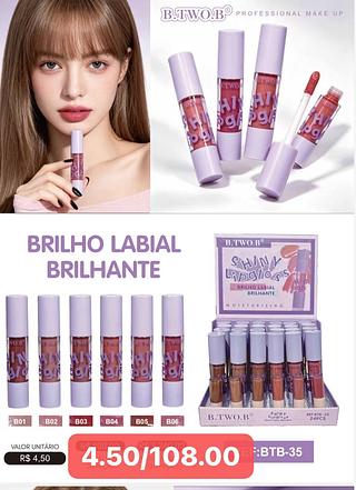 B TWO B BRILHO LABIAL-24PCS/4.50