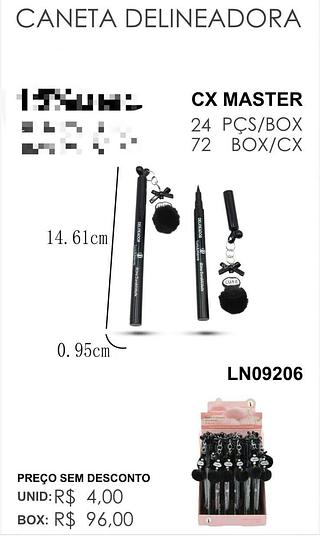 LUA NEVE CANETA DELINEADOR-24PCS/4.00